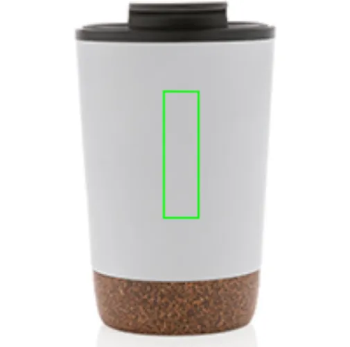 blanco Taza de café de corcho y acero inoxidable GRS RPP
