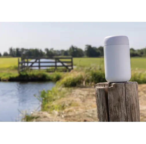 blanco Vaso de acero inoxidable reciclado certificado Brew RCS