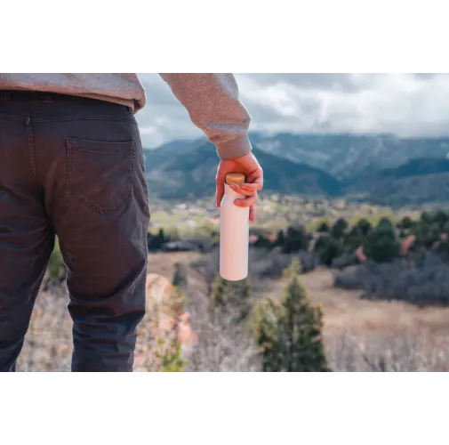 Botella al vacío acero inoxidable reciclado certificado RCS