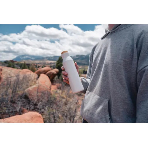 Botella al vacío acero inoxidable reciclado certificado RCS