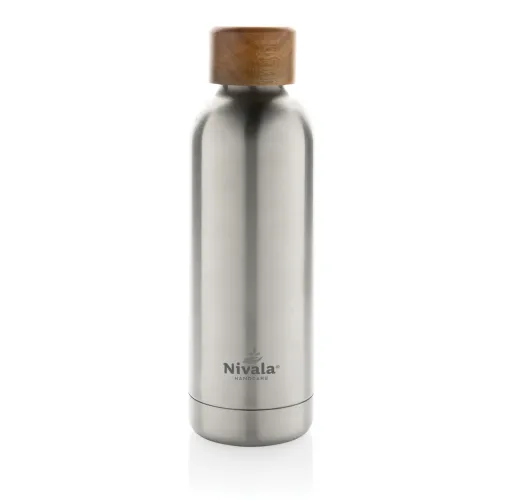 Botella Wood de acero inoxidable reciclado certificado RCS