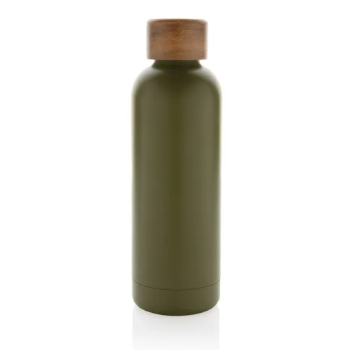 Botella Wood de acero inoxidable reciclado certificado RCS
