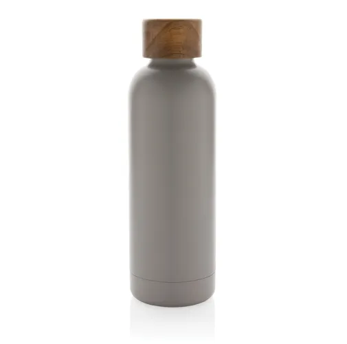 Botella Wood de acero inoxidable reciclado certificado RCS