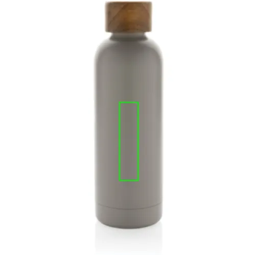 Botella Wood de acero inoxidable reciclado certificado RCS