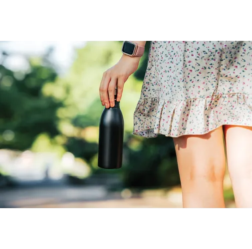 Botella de agua de lujo de acero inoxidable reciclado RCS