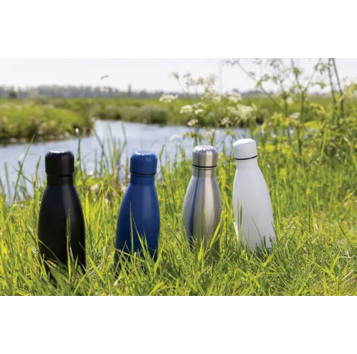 Botella Eureka de pared simple de acero y certificación RCS