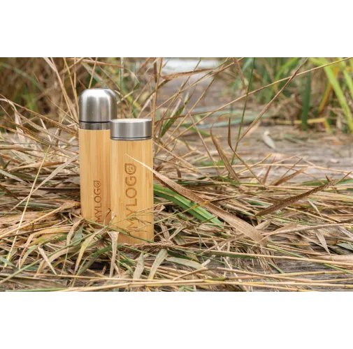 Botella al vacío antigoteo de bambú