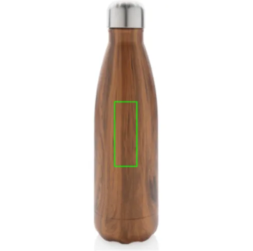 marron Botella aislada al vacío con estampado de madera