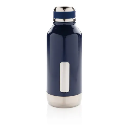 Botella al vacío antigoteo con placa para logo