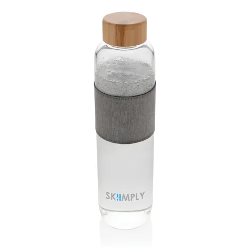 Botella Impact de vidrio de borosilicato con bambú