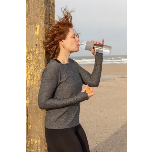 Botella Impact de vidrio de borosilicato con bambú