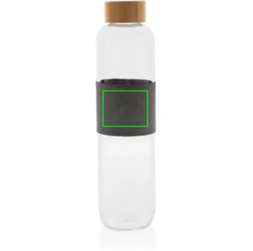 Botella Impact de vidrio de borosilicato con bambú