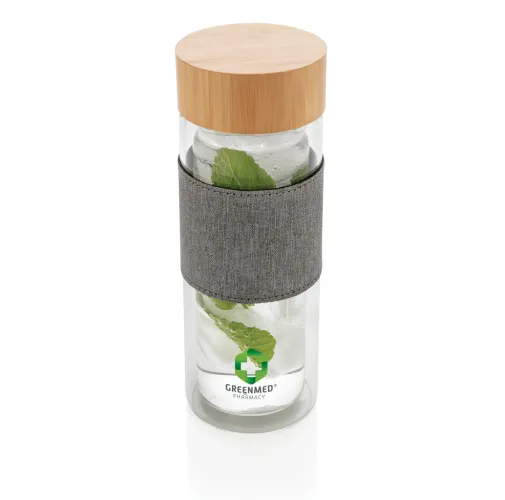 Botella Impact de vidrio de borosilicato de doble pared