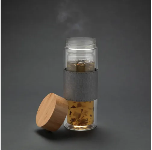 Botella Impact de vidrio de borosilicato de doble pared