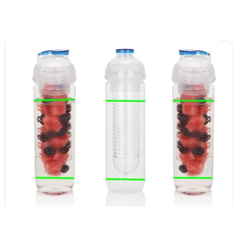 azul Botella de agua con infusor