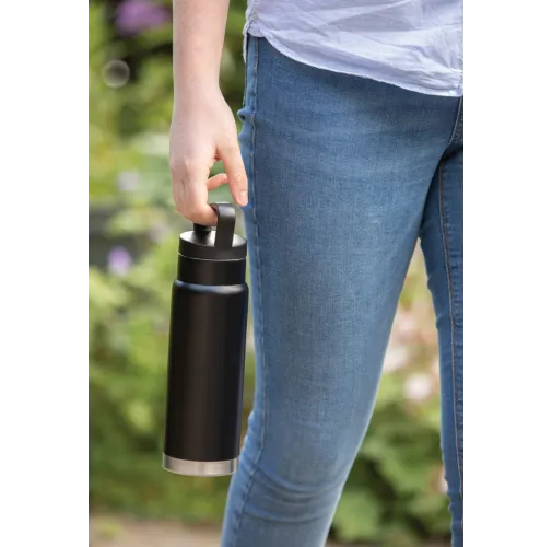 Botella al vacío antigoteo con asa