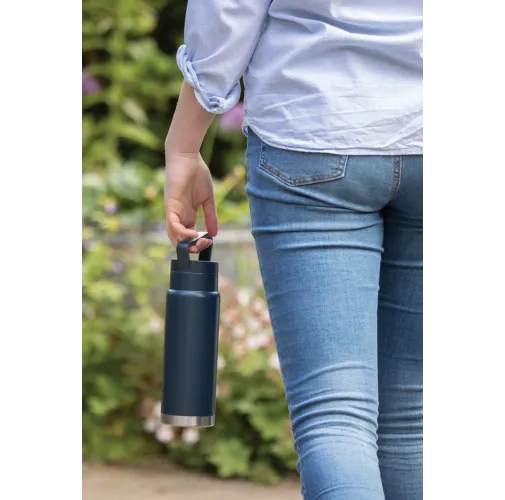 Botella al vacío antigoteo con asa