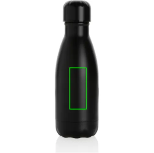 negro Botella de acero inoxidable al vacío de color sólido 260ml