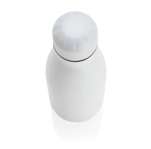 blanco Botella de acero inoxidable al vacío de color sólido 260ml