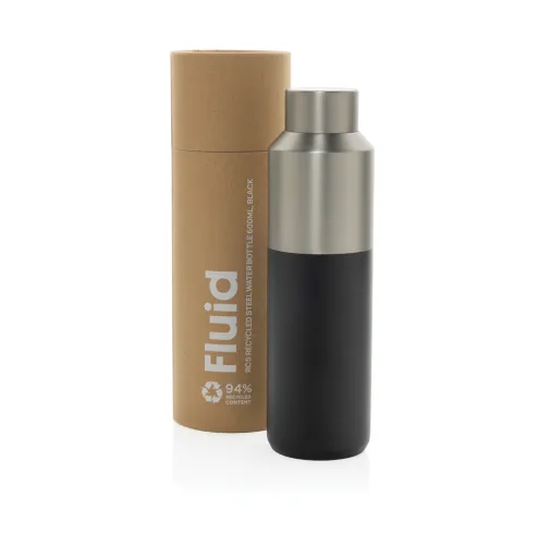 Botella de agua Fluid acero reciclado certificado RCS 600 ml