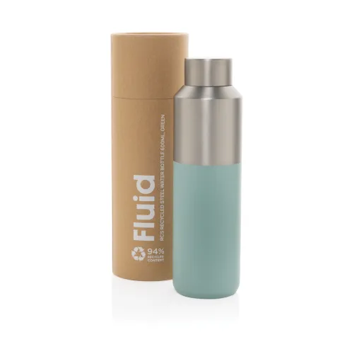 Botella de agua Fluid acero reciclado certificado RCS 600 ml