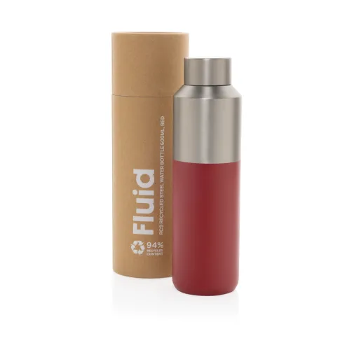 Botella de agua Fluid acero reciclado certificado RCS 600 ml