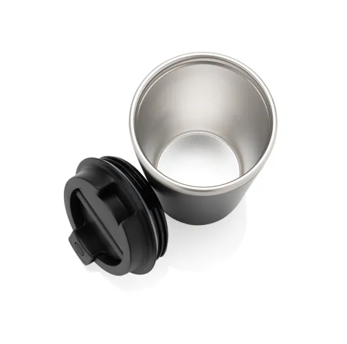 negro Taza de doble pared reciclado RCS Java 350 ml