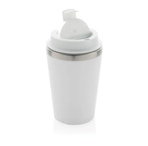 blanco Taza de doble pared reciclado RCS Java 350 ml
