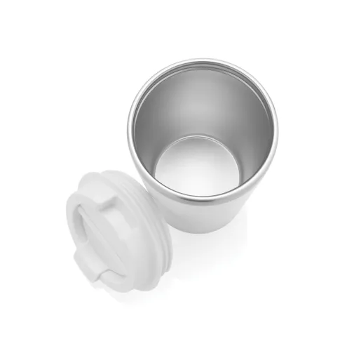 blanco Taza de doble pared reciclado RCS Java 350 ml