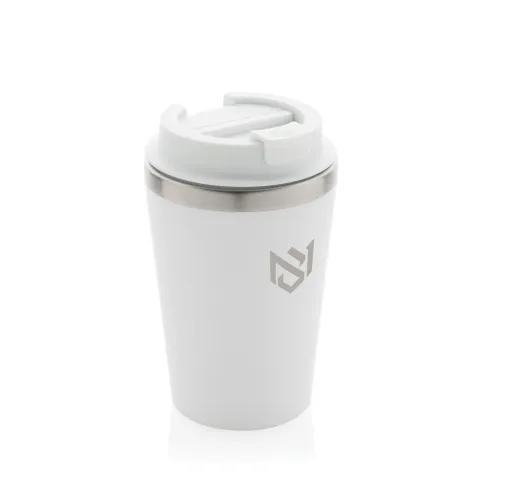 blanco Taza de doble pared reciclado RCS Java 350 ml