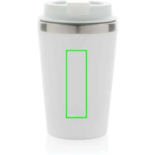 blanco Taza de doble pared reciclado RCS Java 350 ml
