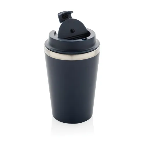 azul marino Taza de doble pared reciclado RCS Java 350 ml