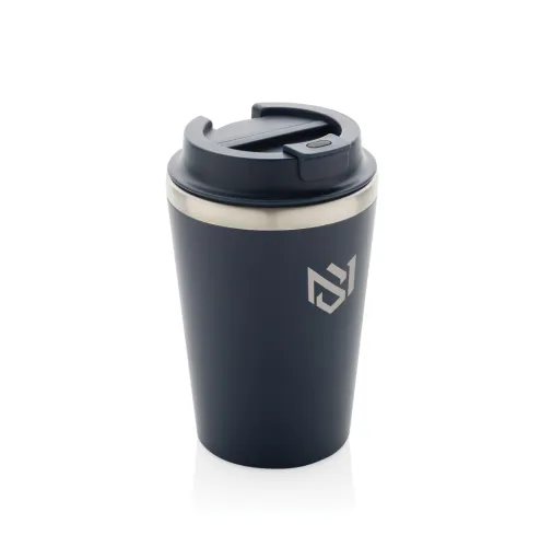 azul marino Taza de doble pared reciclado RCS Java 350 ml