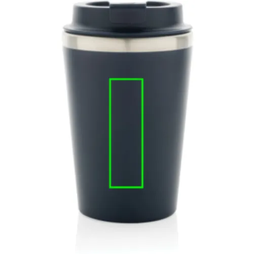 azul marino Taza de doble pared reciclado RCS Java 350 ml