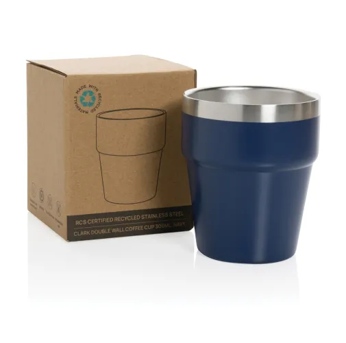 Taza de café Clark RCS doble pared 300 ml