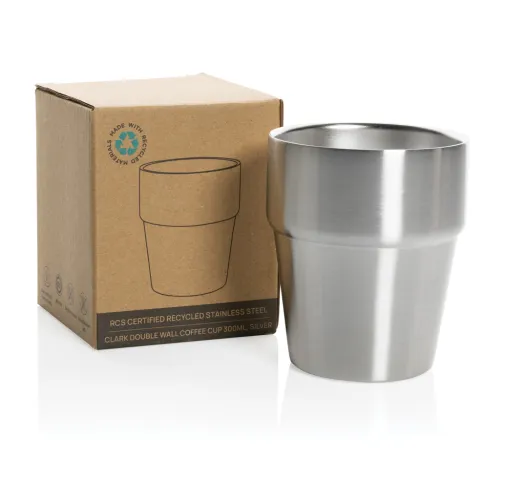 Taza de café Clark RCS doble pared 300 ml