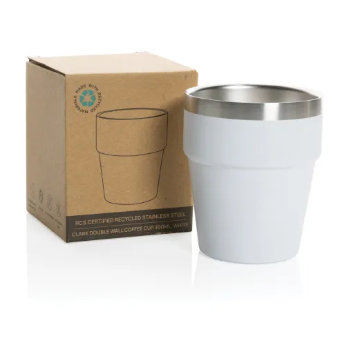 Taza de café Clark RCS doble pared 300 ml