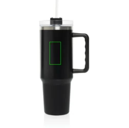 negro Vaso de acero reciclado RCS Peakflow 1200 ml