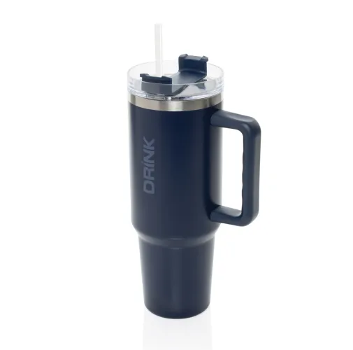 azul marino Vaso de acero reciclado RCS Peakflow 1200 ml