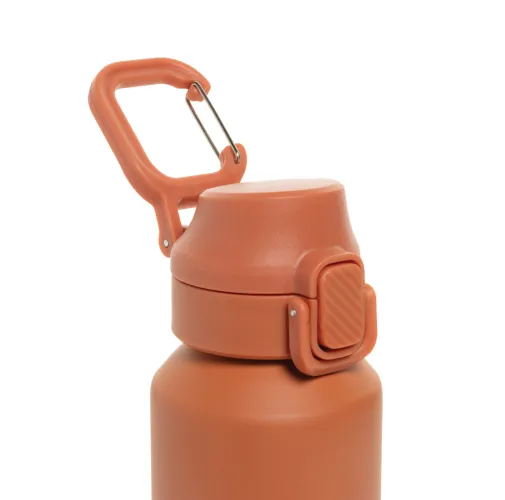 Botella deportiva Via RCS Re-steel con tapa bloqueable 600ML