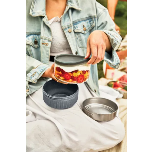 plata Bowl de vidrio Black+Blum 750ml