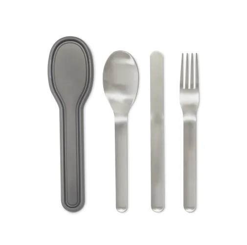 Set de cubiertos negro+Blum
