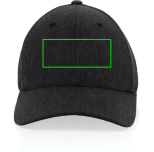 Gorra 6 paneles tejido jaspeado reciclado Milo AWARE™200 gr