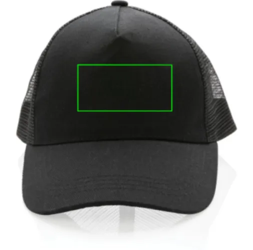 negro Gorra 5 paneles de algodón cepillado 190 gr Impact AWARE ™