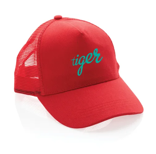 rojo Gorra 5 paneles de algodón cepillado 190 gr Impact AWARE ™