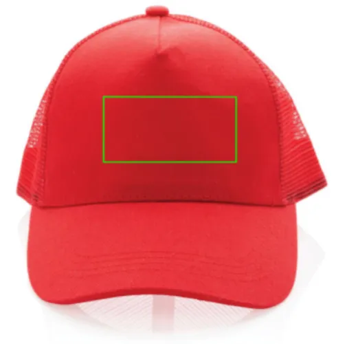 rojo Gorra 5 paneles de algodón cepillado 190 gr Impact AWARE ™