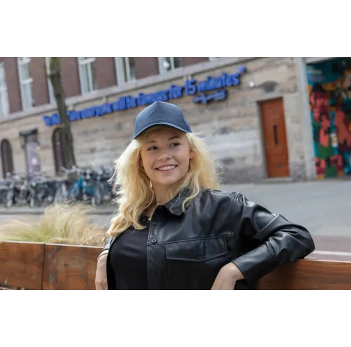 azul marino Gorra 5 paneles de algodón cepillado 190 gr Impact AWARE ™