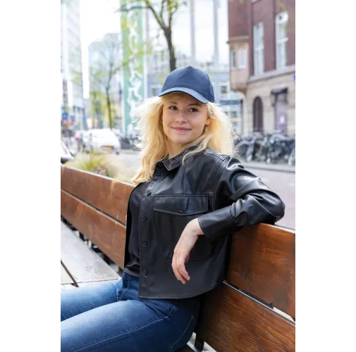 azul marino Gorra 5 paneles de algodón cepillado 190 gr Impact AWARE ™