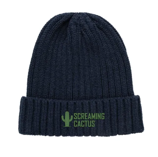azul marino Gorro Kennedi AWARE™ Polylana® con canalé grande