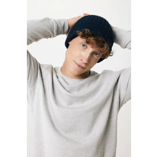 azul marino Gorro Kennedi AWARE™ Polylana® con canalé grande